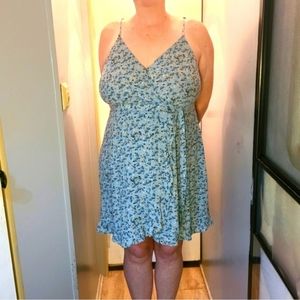 Blue floral summer dress